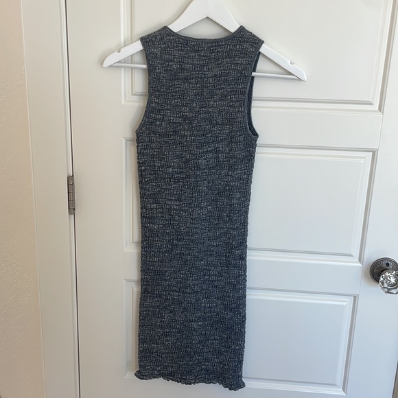 NWT ARITZIA Wilfred Free Women Smocked Shayk Dress XXS HEATHER cloudy - Picture 5 of 7